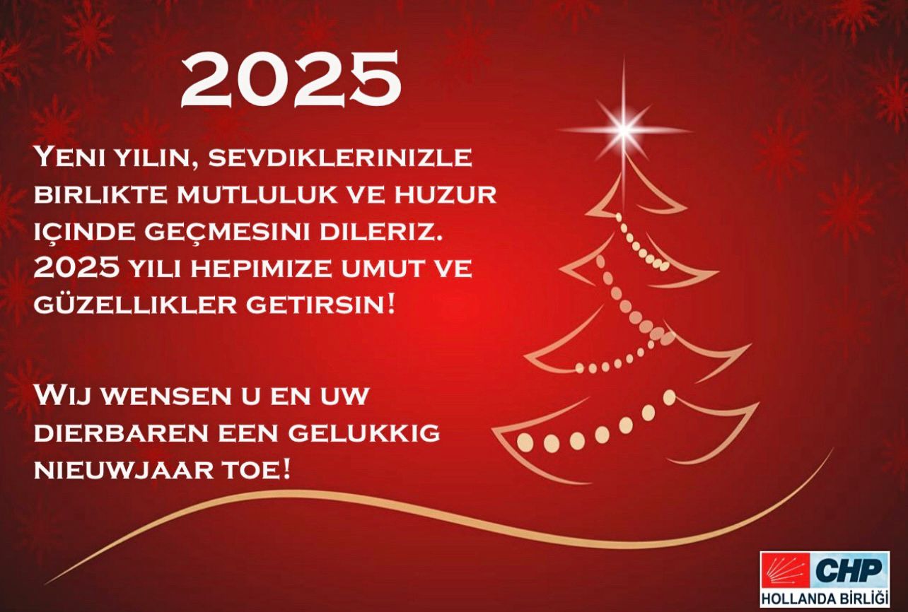 “CHP Hollanda Birliği’nden Yeni Yıl Mesajı: Cumhuriyet’in Işığıyla Aydınlık Yarınlara!”