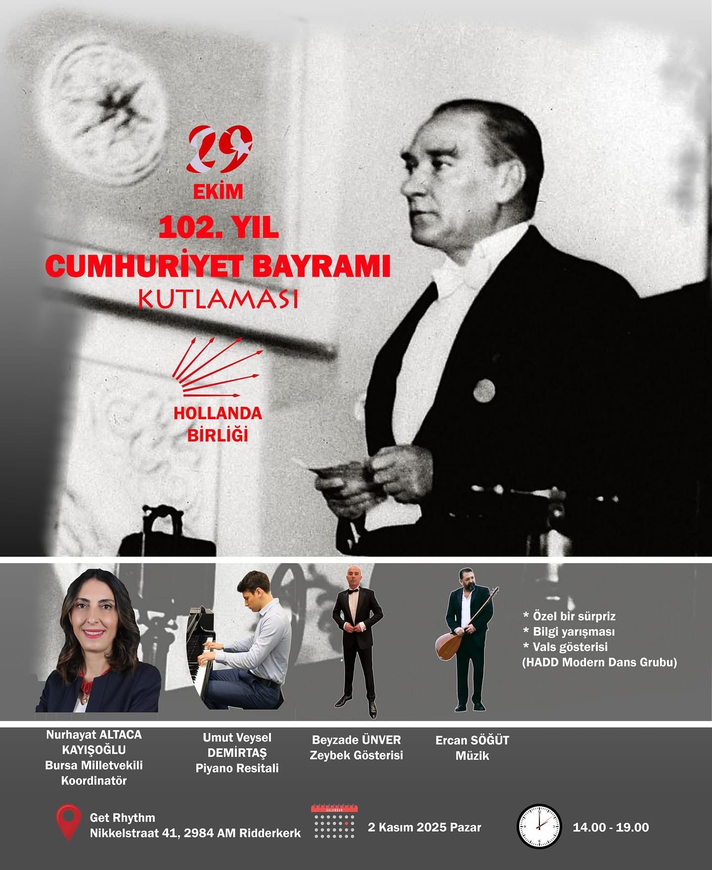 Atatürk ve Cumhuriyet Işığında Özel Kutlama Daveti