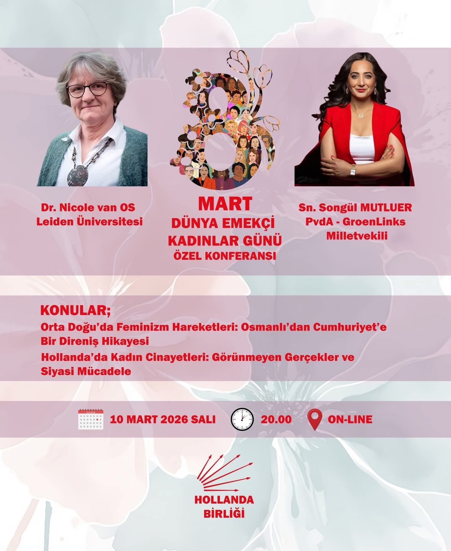 CHP Hollanda Birliği’nden 8 Mart’a Özel Konferans: Kadın Mücadelesi Hollanda’dan Orta Doğu’ya Konuşulacak