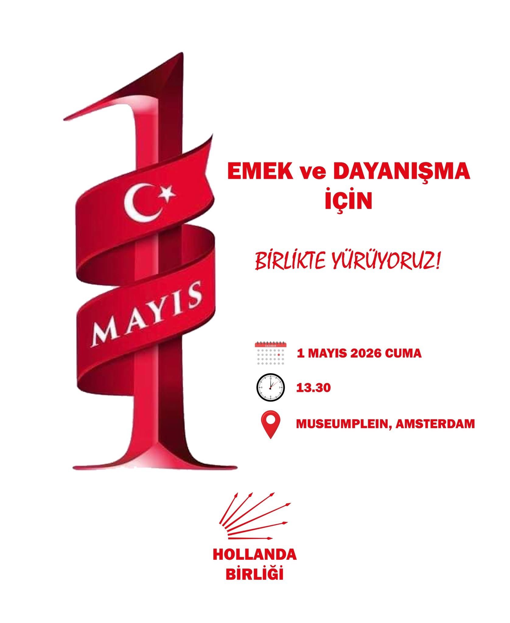 1 Mayıs çağrısı: Amsterdam’da alanlara davet